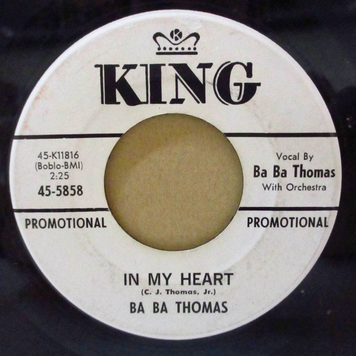 BA BA THOMAS (ババ・トーマス)  - (Why Don't You) Leave It Alone (US '64 プロモ・白ラベ 7インチ) リトル・リチャード直系ブラック・ロックンロール・ジャイヴァー名曲！