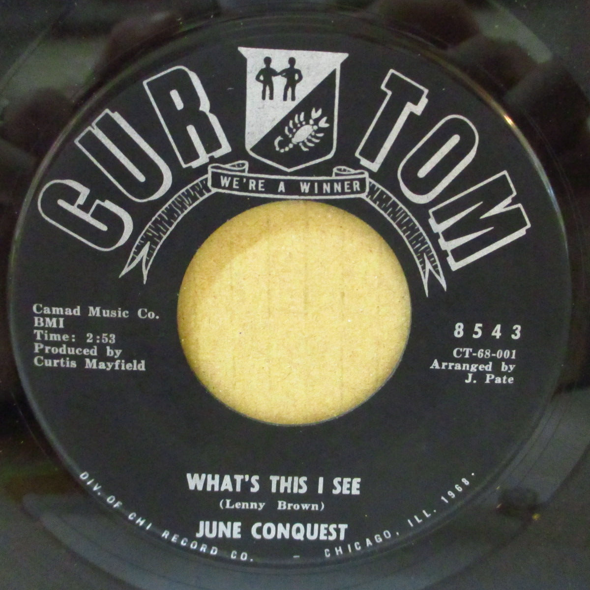 JUNE CONQUEST (ジューン・コンクエスト)  - What's This I See / No One Else (US '68年オリジナル「VINYL盤」7インチ)カーティス・メイフィールド主宰社からの美メロ・ノーザン！