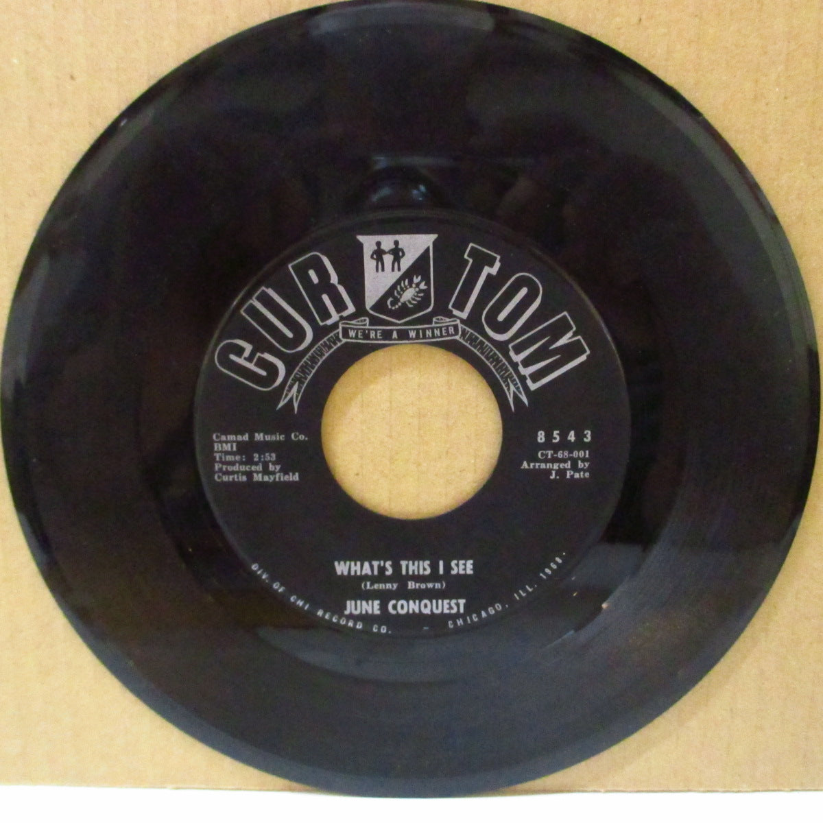 JUNE CONQUEST (ジューン・コンクエスト)  - What's This I See / No One Else (US '68年オリジナル「VINYL盤」7インチ)カーティス・メイフィールド主宰社からの美メロ・ノーザン！