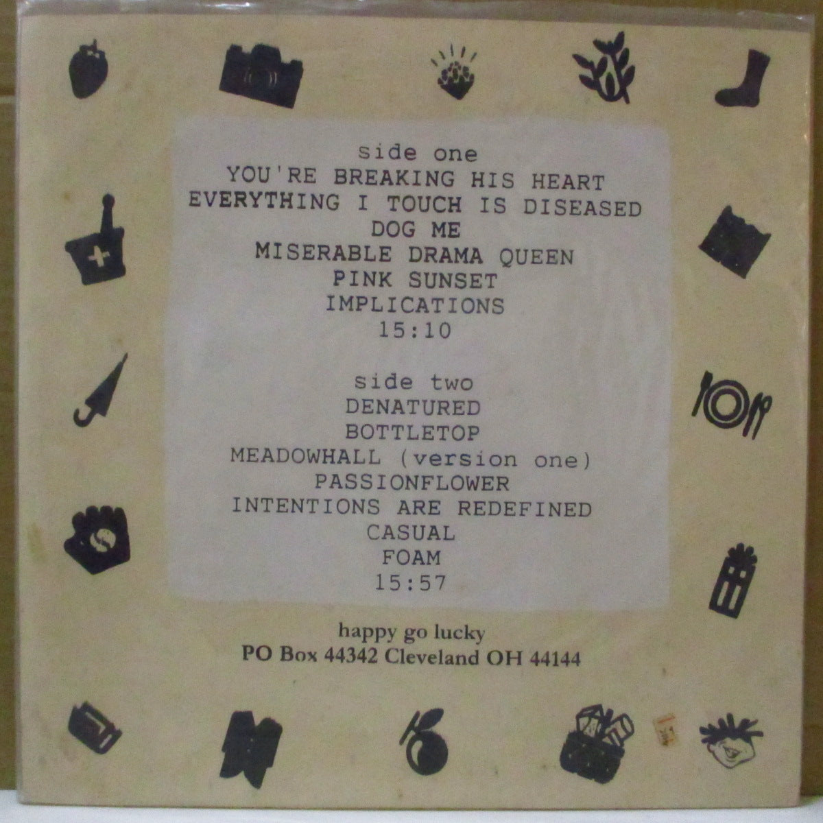 BOYRACER (ボーイレイサー)  - Pain, Plunder And Personal Loss (US オリジナル 10インチ+インサート/ハンドスクリーン印刷マット・クリームジャケ) '95年デモ音源コンピ