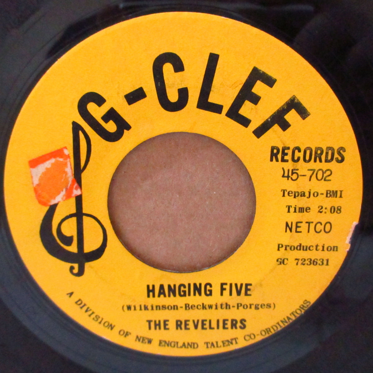 REVELIERS, THE (ザ・リヴェリアーズ)  - Hanging Five / Patch (US '63 オリジナル7インチ/G-Clef 45-702)いかついRAWロッキン・ガレージ・サーフ・ギター・インスト！