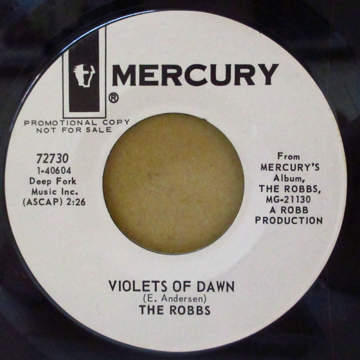ROBBS, THE (ザ・ロブス)  - Volets Of Dawn / Girls, Girls (US '67 プロモ・白ラベ7インチ)清涼コーラス美メロ・ソフトロック！