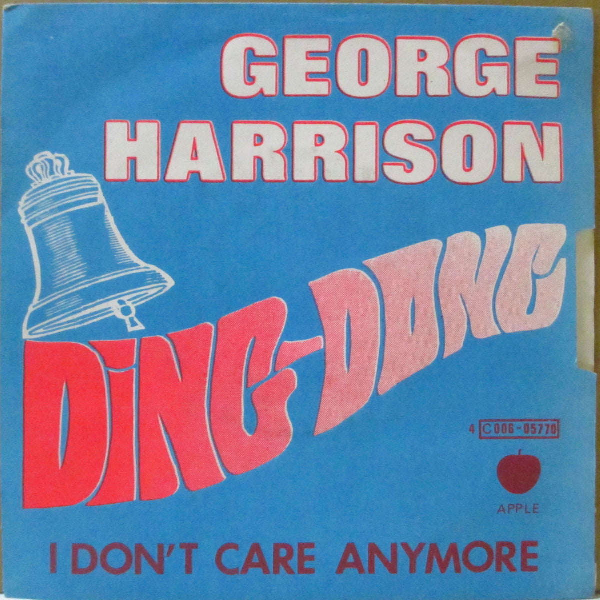 GEORGE HARRISON (ジョージ・ハリスン)  - Ding Dong (ベルギー '74 オリジナル 「ラージホールセンター」 7インチ+ベルギー独自ジャケ)