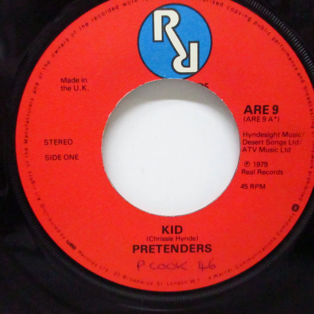 PRETENDERS (プリテンダーズ)  - Kid / Tattoed Love Boys (UK オリジナル「ビッグホールセンター」7"/光沢固紙折り返しジャケ)