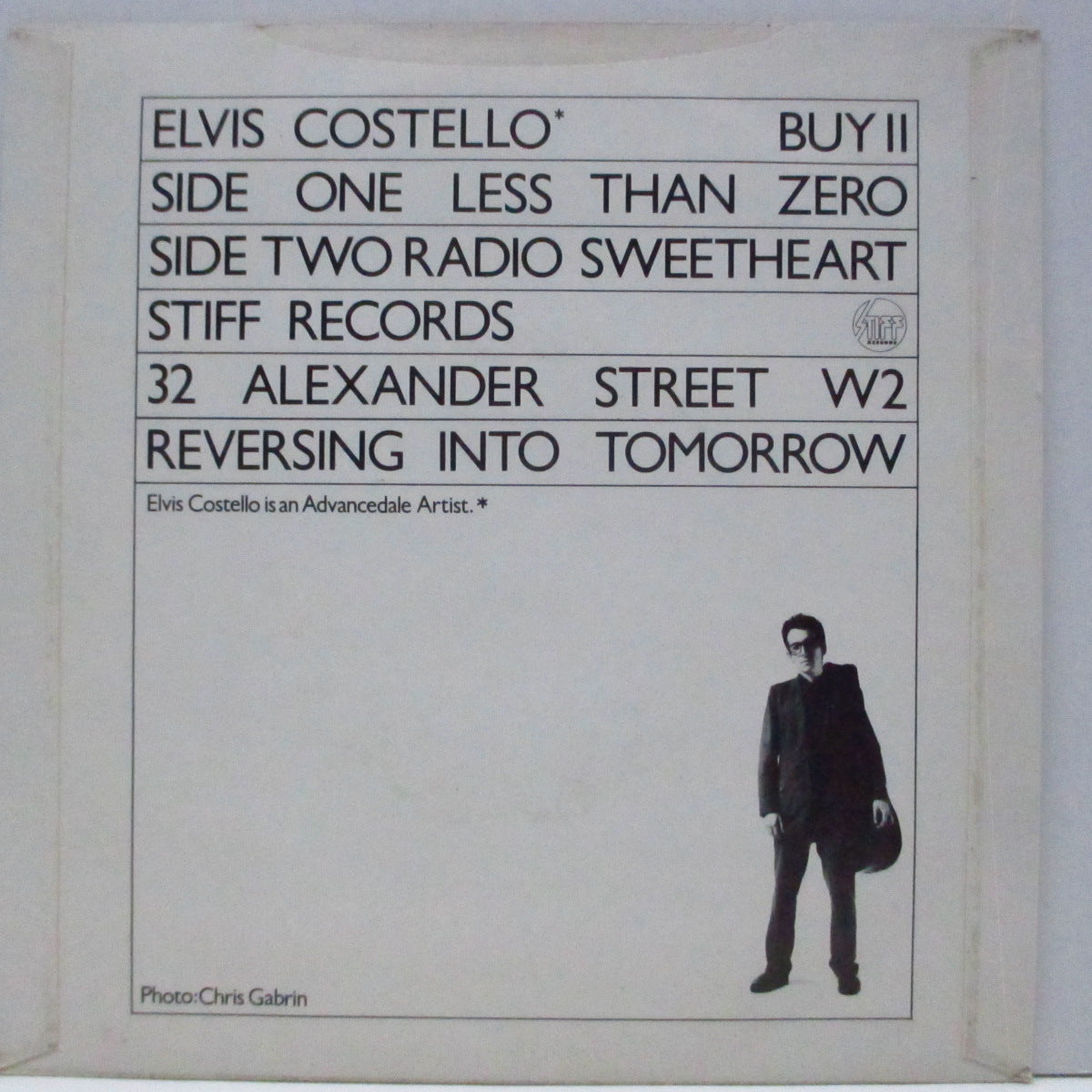 ELVIS COSTELLO (エルヴィス・コステロ) - Less Than Zero (UK '79