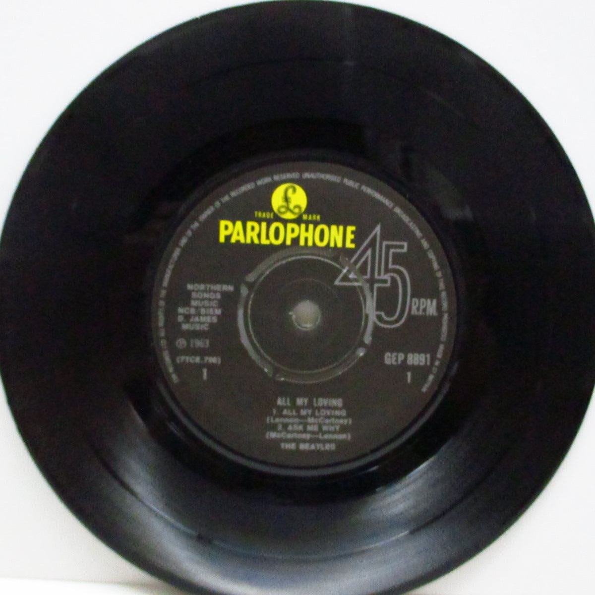 BEATLES (ビートルズ)  - All My Loving (UK 80's 再発モノラル 7インチEP+FS/EMI Rim)