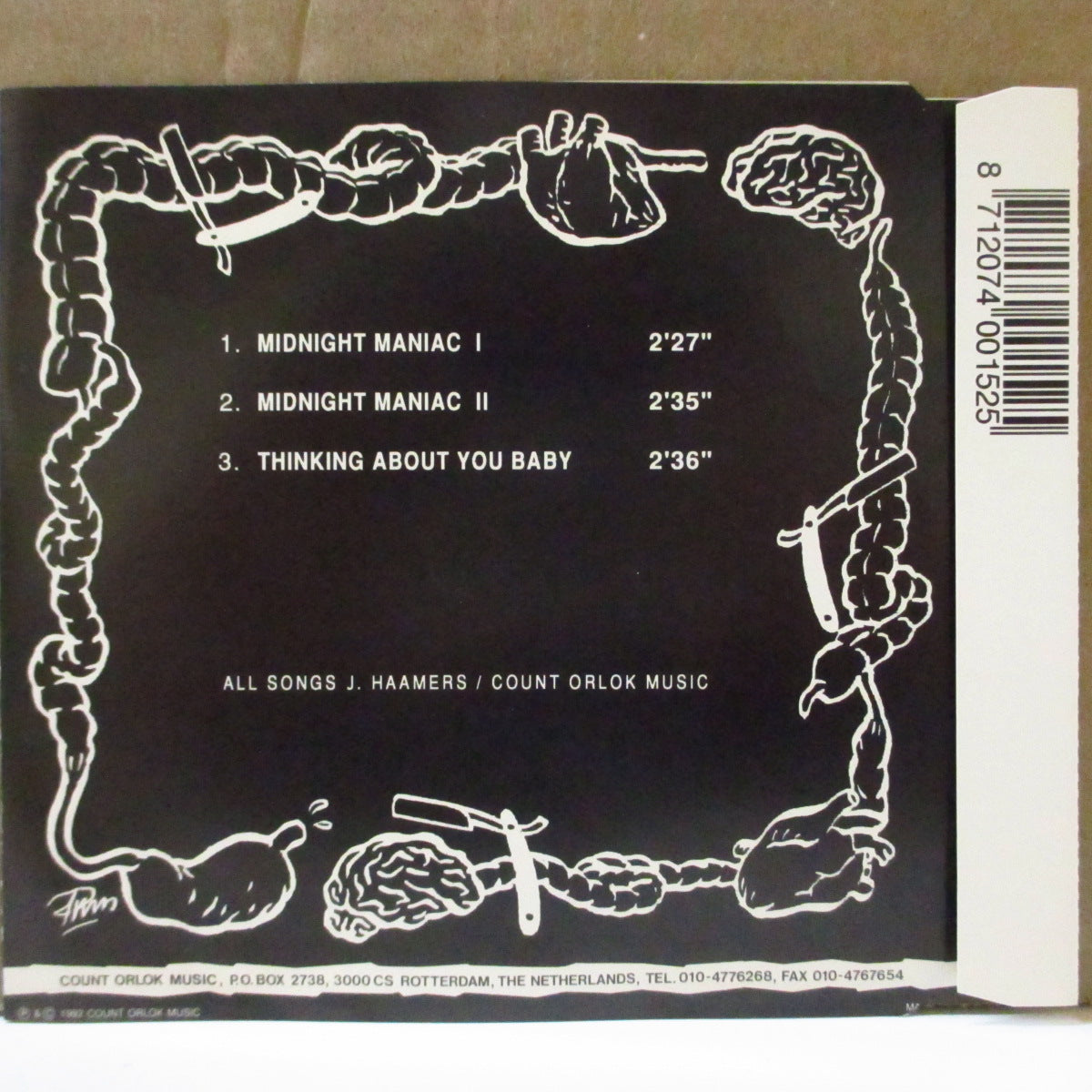 BATMOBILE (バットモービル)  - Midnight Maniac (Dutch '92 オリジナル3曲入り CD)