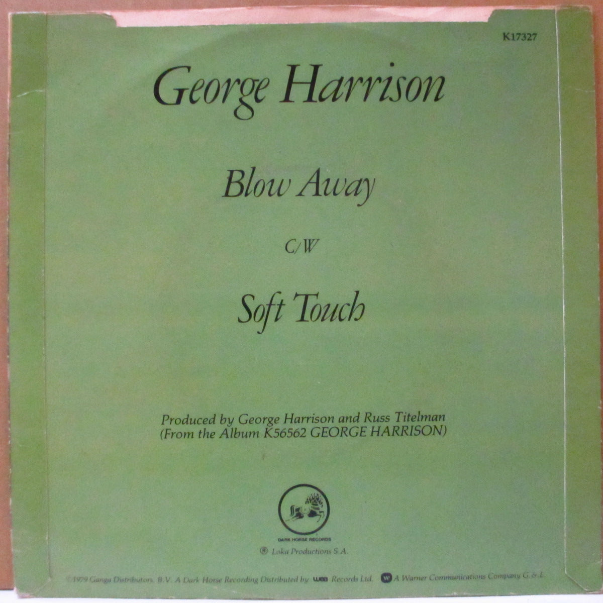 GEORGE HARRISON (ジョージ・ハリスン)  - Blow Away (UK '79 オリジナル「カラーラベ、フラットセンター」 7インチ+光沢固紙ジャケ)