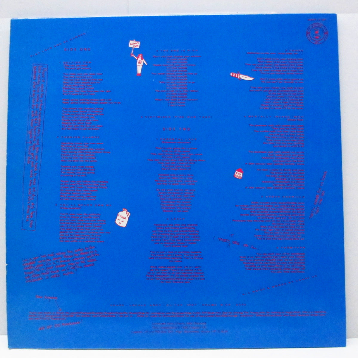 CHAOS U.K. (カオス U.K.)  - Chaos U.K. LP [1st]  (UK '96 再発 LP/AHOY LP 501) 近年稀な美品 !
