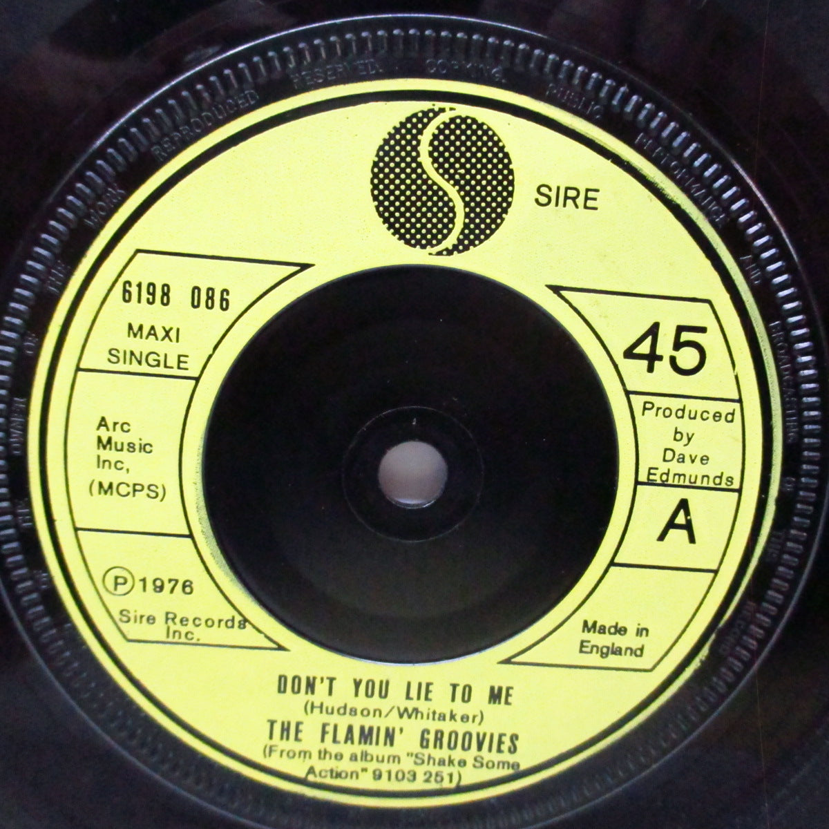 FLAMIN’ GROOVIES, THE (フレイミン・グルーヴィーズ)  - Don't You Lie To Me +2 (UK オリジナル 7"/カンパニースリーブ) b/w Shake Some Action !