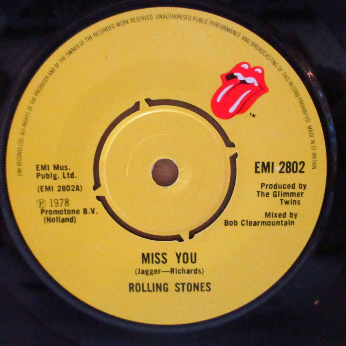 ROLLING STONES (ローリング・ストーンズ)  - Miss You (UK '78 オリジナル 7インチ+光沢固紙ジャケ)