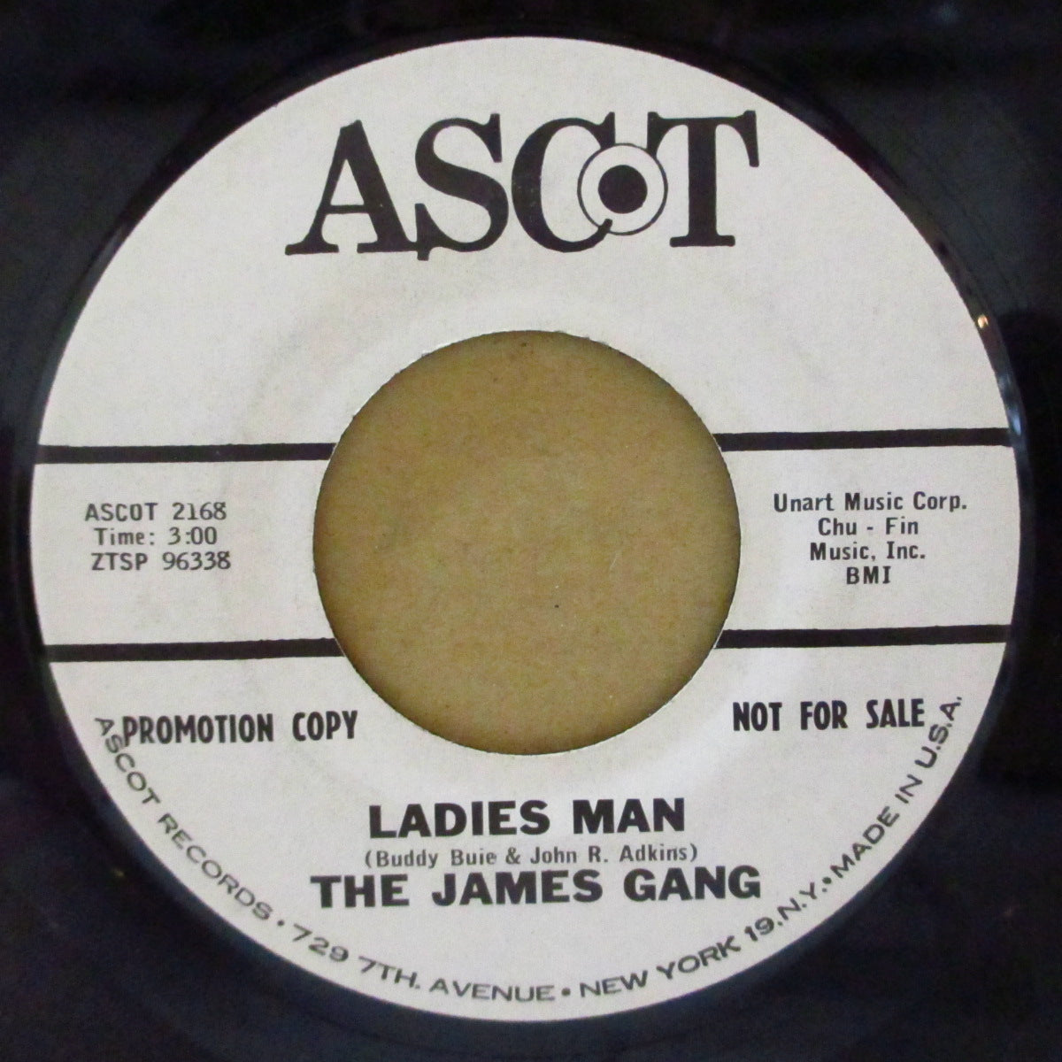 JAMES GANG, THE  (ザ・ジェイムス・ギャング)  - Everybody Knows (But Her) (US '65 プロモ・白ラベ 7インチ)フラットMOD-R&Bガレージ！