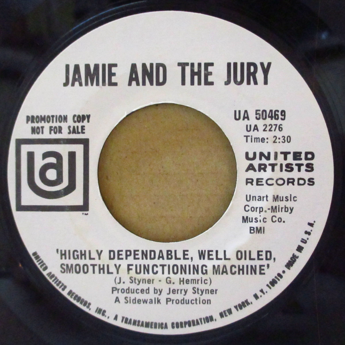 JAMIE AND THE JURY (ジェイミー＆ザ・ジュライ)  - Fundamental Notion (US '68 プロモ・白ラベ7インチ)軽快（バブルガム調）サンシャイン・ポップ隠れ名曲！