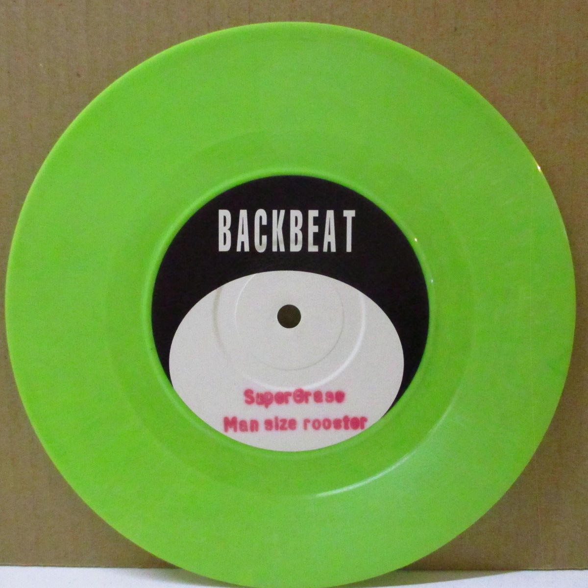 SUPERGRASS (スーパーグラス)  - Man Size Rooster (UK '94 限定「ライムグリーンヴァイナル」 7インチ+光沢固紙片面ダイカットジャケ)
