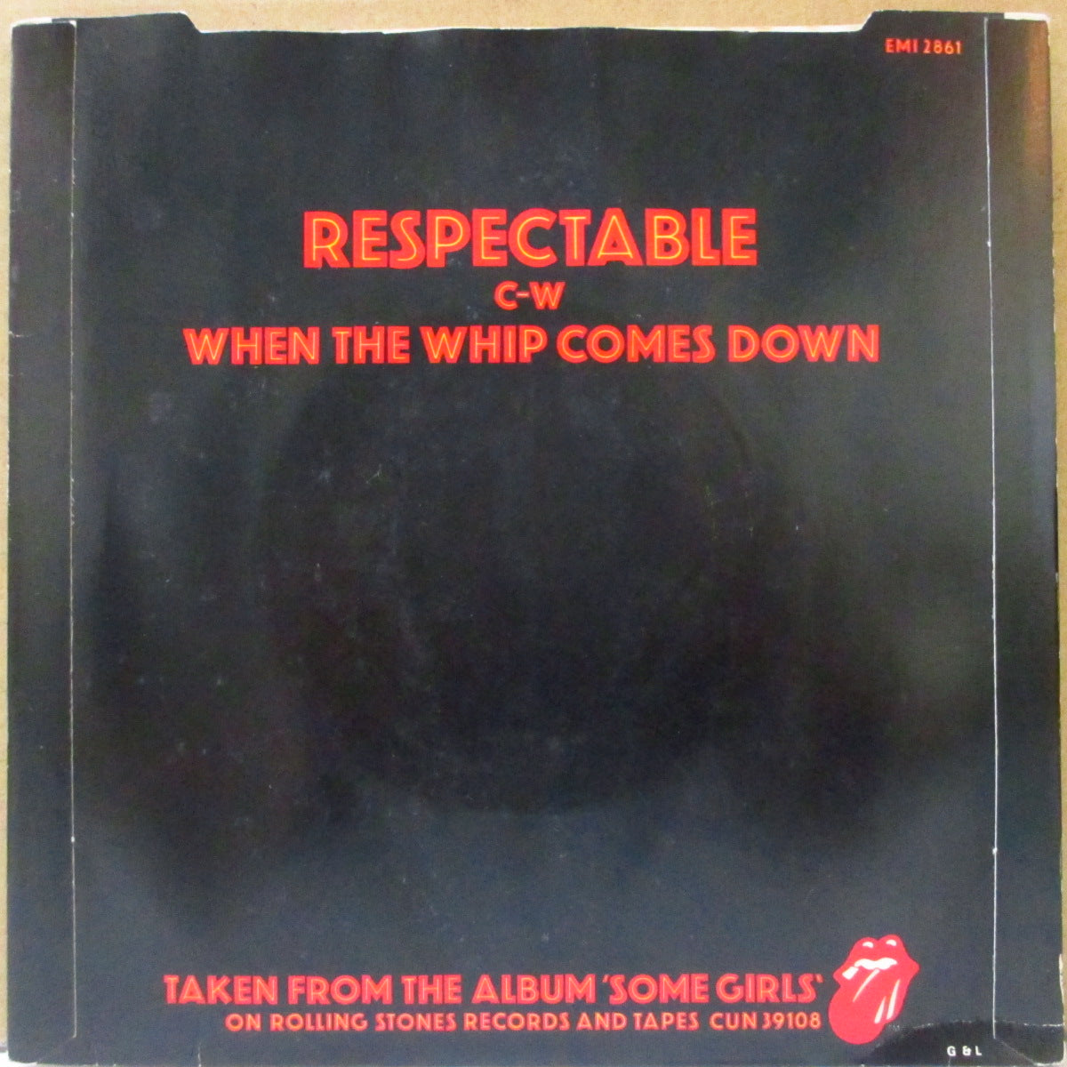 ROLLING STONES (ローリング・ストーンズ)  - Respectable (UK '78 オリジナル「ラウンドセンター」7インチ+光沢固紙ジャケ)