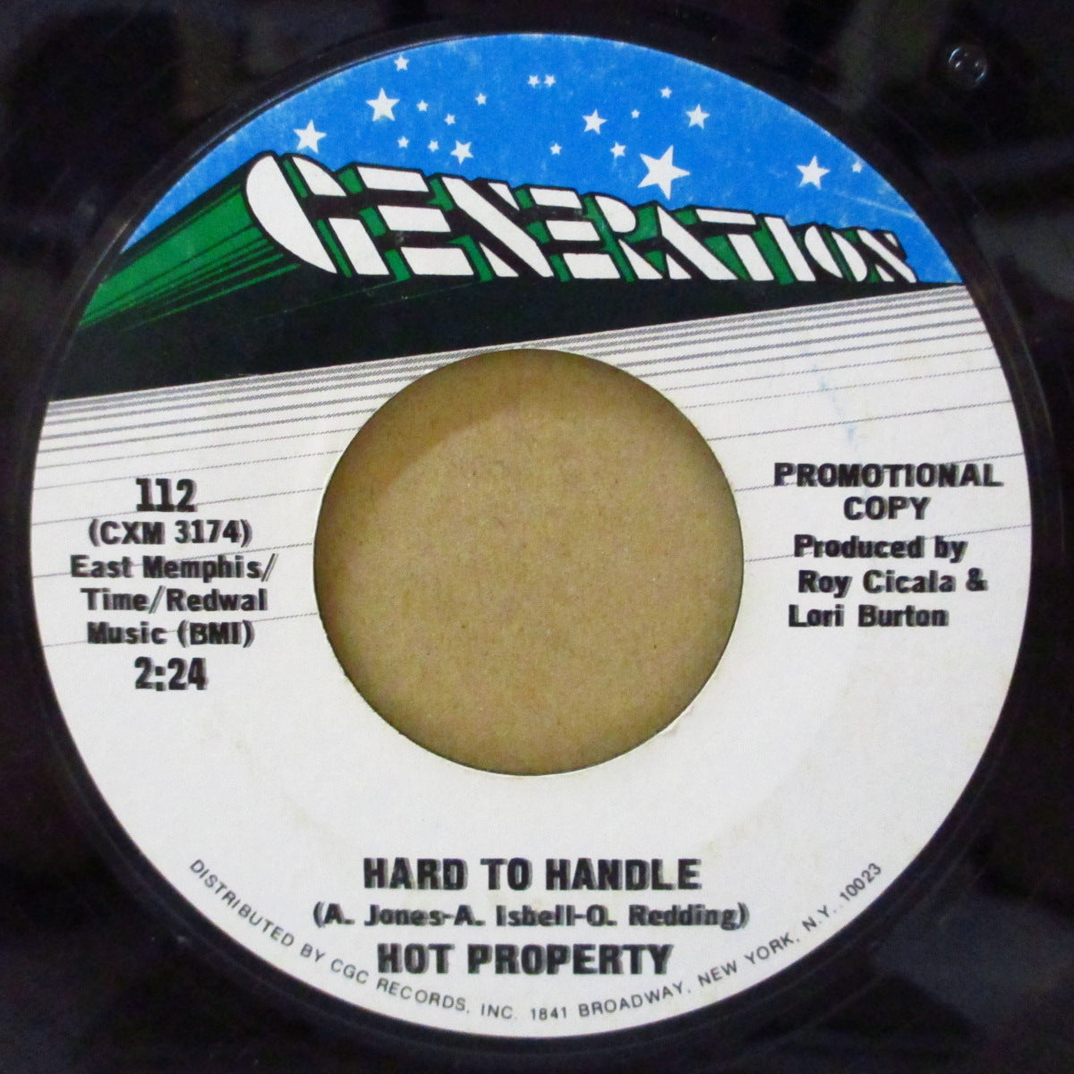 HOT PROPERTY (ホットプロパティ)  - Hard To Handle (US '70 プロモ・両面同曲 7インチ)ミッドテンポ・ファンク！
