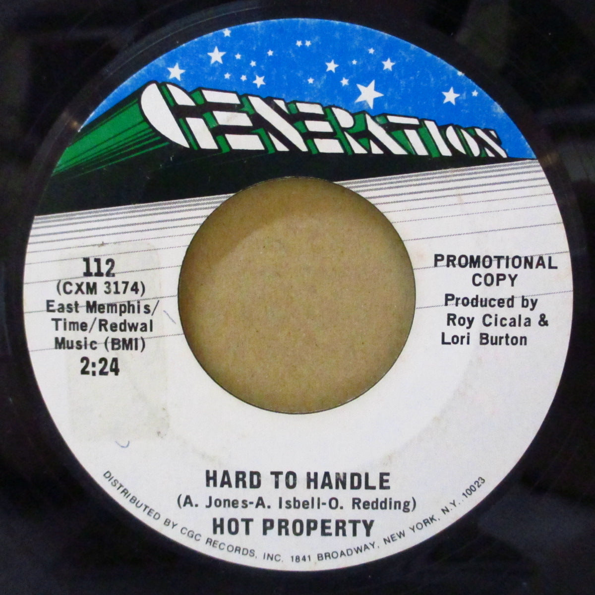 HOT PROPERTY (ホットプロパティ)  - Hard To Handle (US '70 プロモ・両面同曲 7インチ)ミッドテンポ・ファンク！