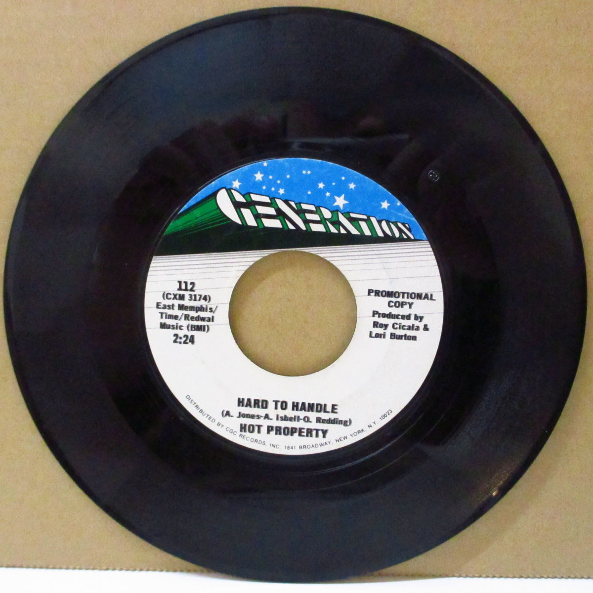 HOT PROPERTY (ホットプロパティ)  - Hard To Handle (US '70 プロモ・両面同曲 7インチ)ミッドテンポ・ファンク！