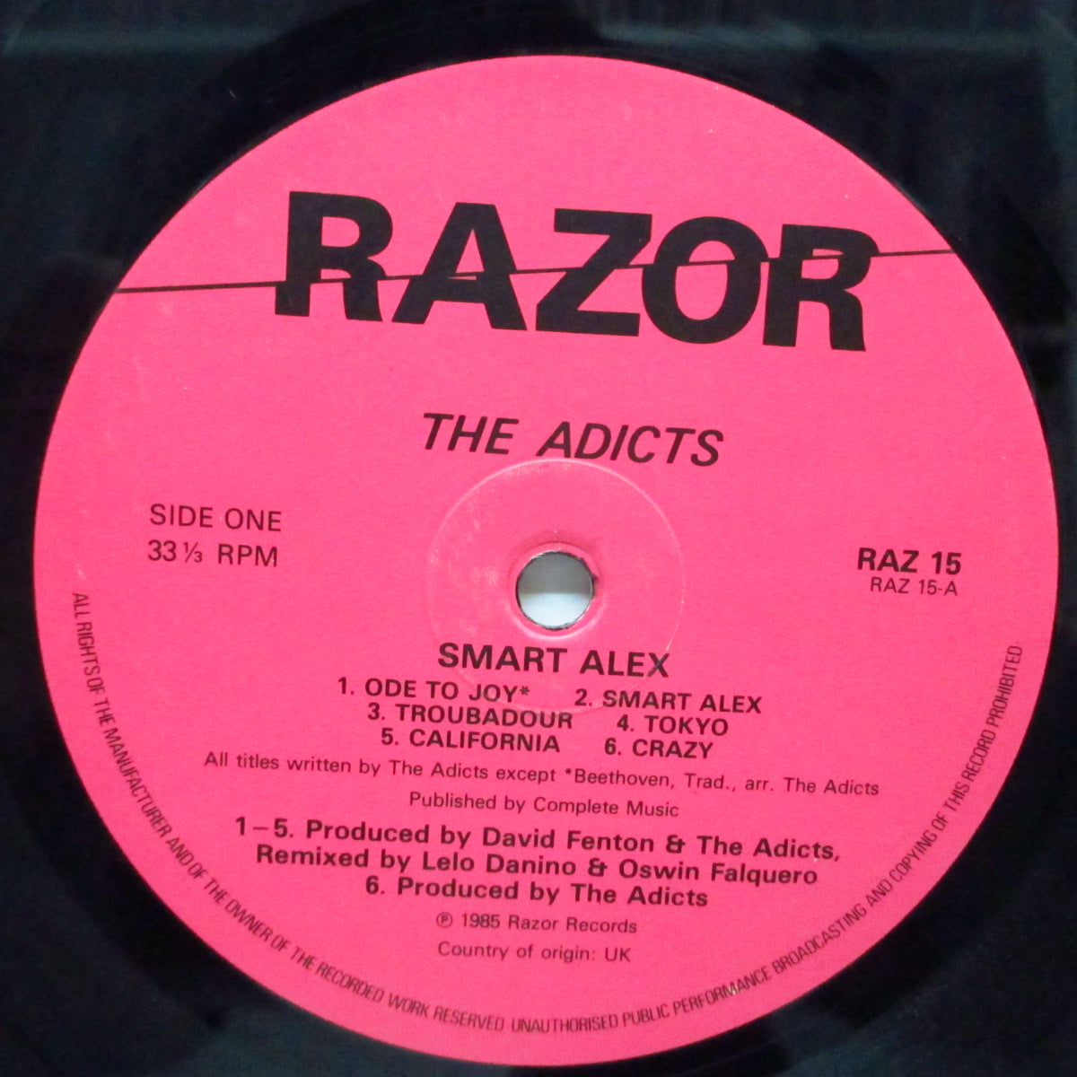 ADICTS, THE (ジ・アディクツ)  - Smart Alex (UK オリジナル LP)