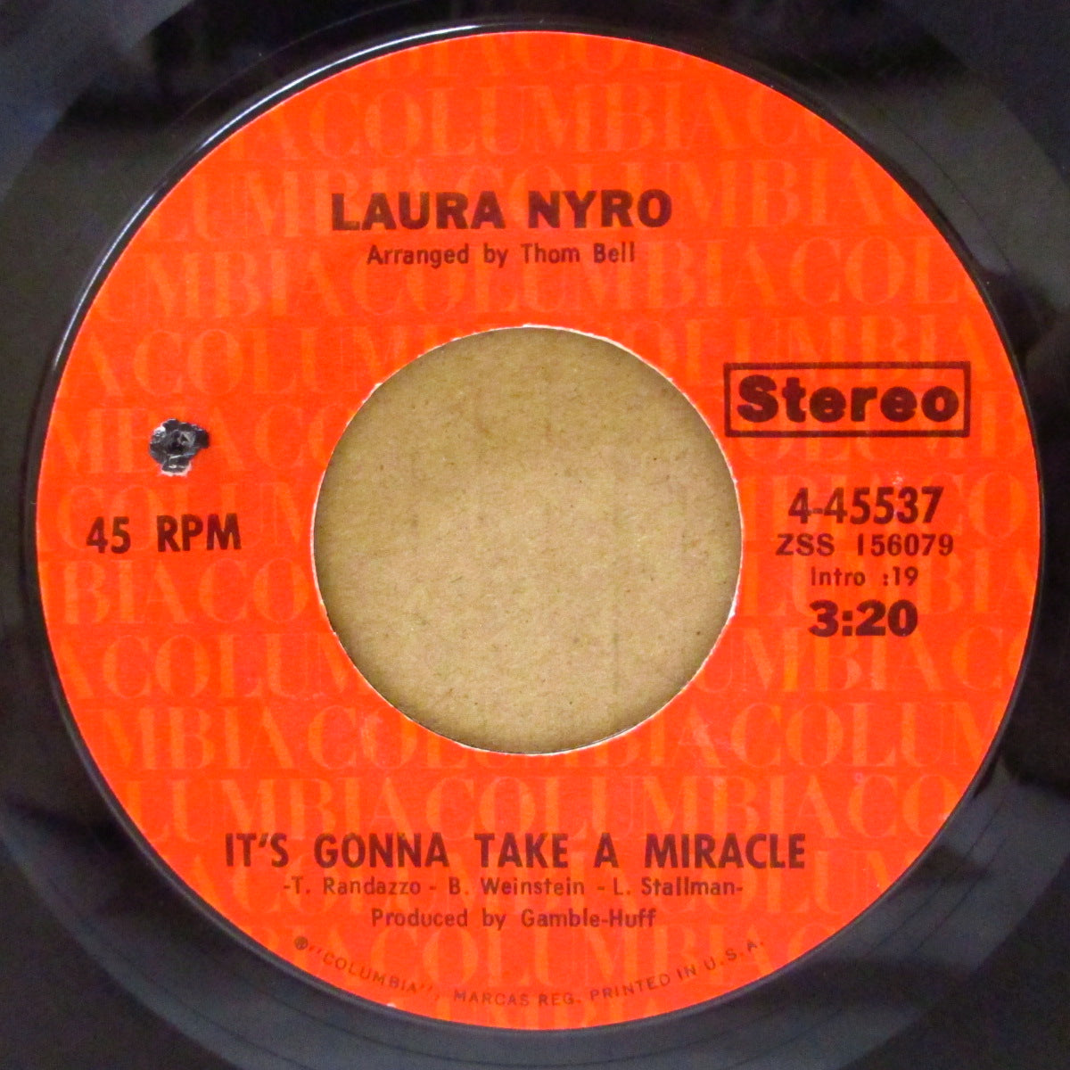 LAURA NYRO (ローラ・ニーロ)  - It's Gonna Take A Miracle / Desire (US '72 オリジナル・ステレオ 7インチ) 両面哀愁しっぽりカヴァ！