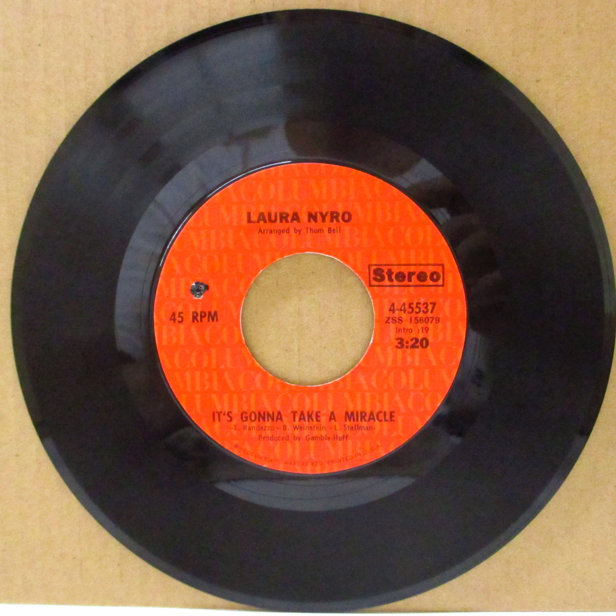 LAURA NYRO (ローラ・ニーロ)  - It's Gonna Take A Miracle / Desire (US '72 オリジナル・ステレオ 7インチ) 両面哀愁しっぽりカヴァ！