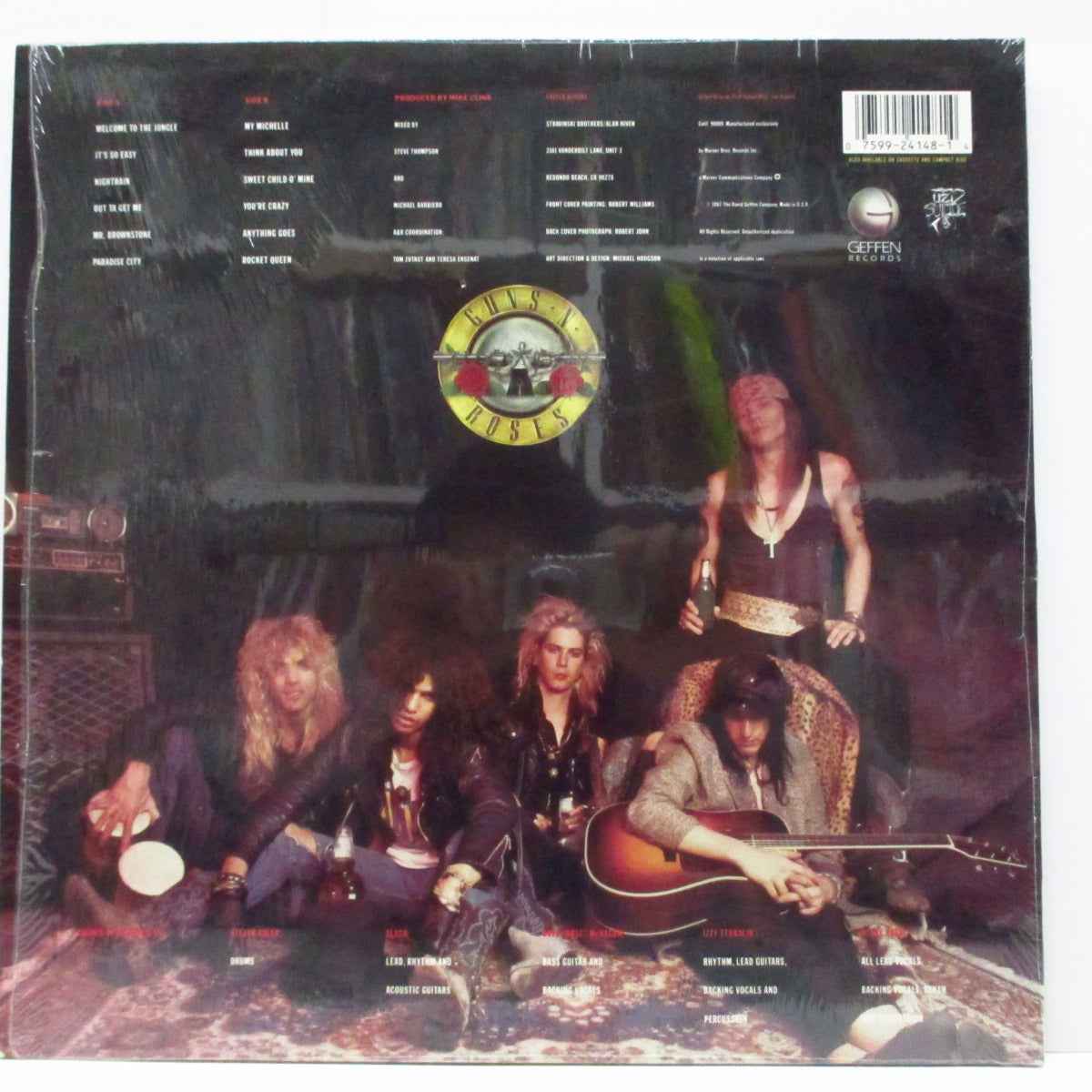 GUNS N' ROSES (ガンズ・アンド・ローゼズ)  - Appetite For Destruction (US 初回オリジナル「Allied社プレス」LP+インナー/宣伝ステッカー付き「発禁レイプジャケ]刺青ステッカー無し)