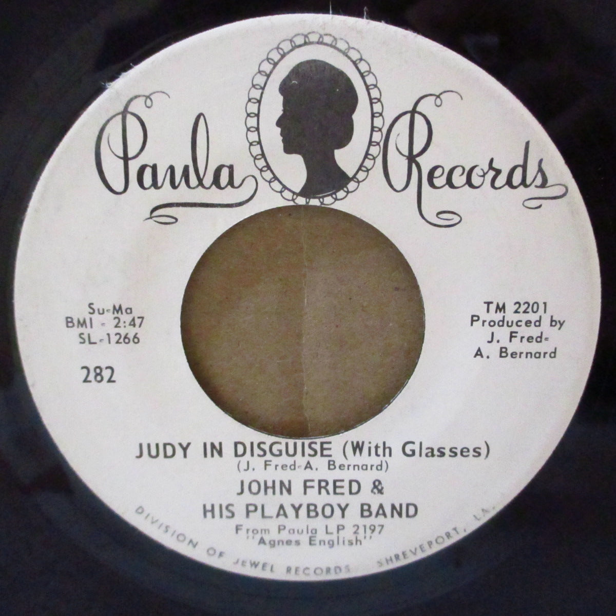 JOHN FRED ＆ HIS PLAYBOY BAND (ジョン・フレッド・アンド・ヒズ・プレイボーイ・バンド)  - Judy In Disguise (US '67 プロモ・白ラベ7インチ)全米1位バブルガム調ノーザンポップ名曲！