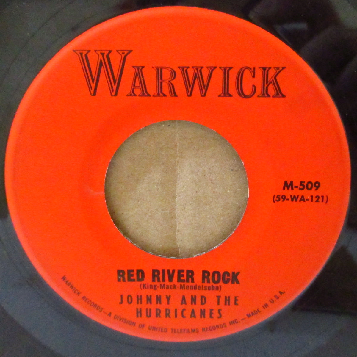 JOHNNY AND THE HURRICANES (ジョニー＆ザ・ハリケーンズ)  - Red River Rock (US '59 初回「馬なし黒ロゴ、赤ラベ」オリジナル7インチ)大ヒット・ロッキン・インスト・カヴァ& ロッキン・ティティシェイク！