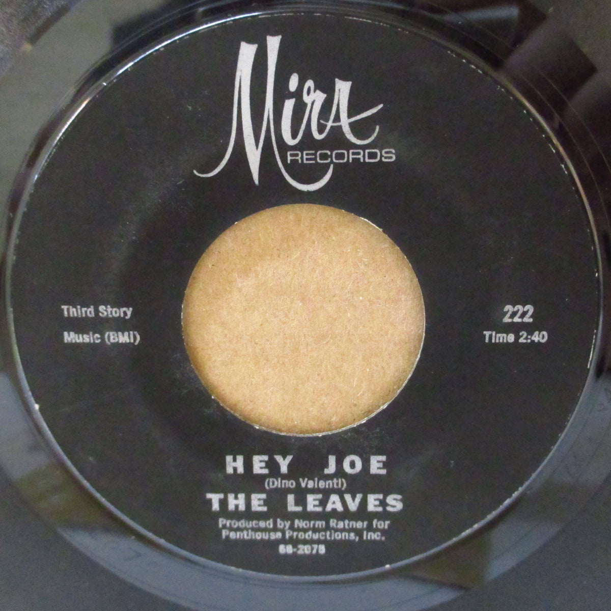 LEAVES, THE (ザ・リーヴス)  - Hey Joe / Funny Little World (US '66 再発「B面曲違いの黒ラベ」7インチ) ガレージクラシック！