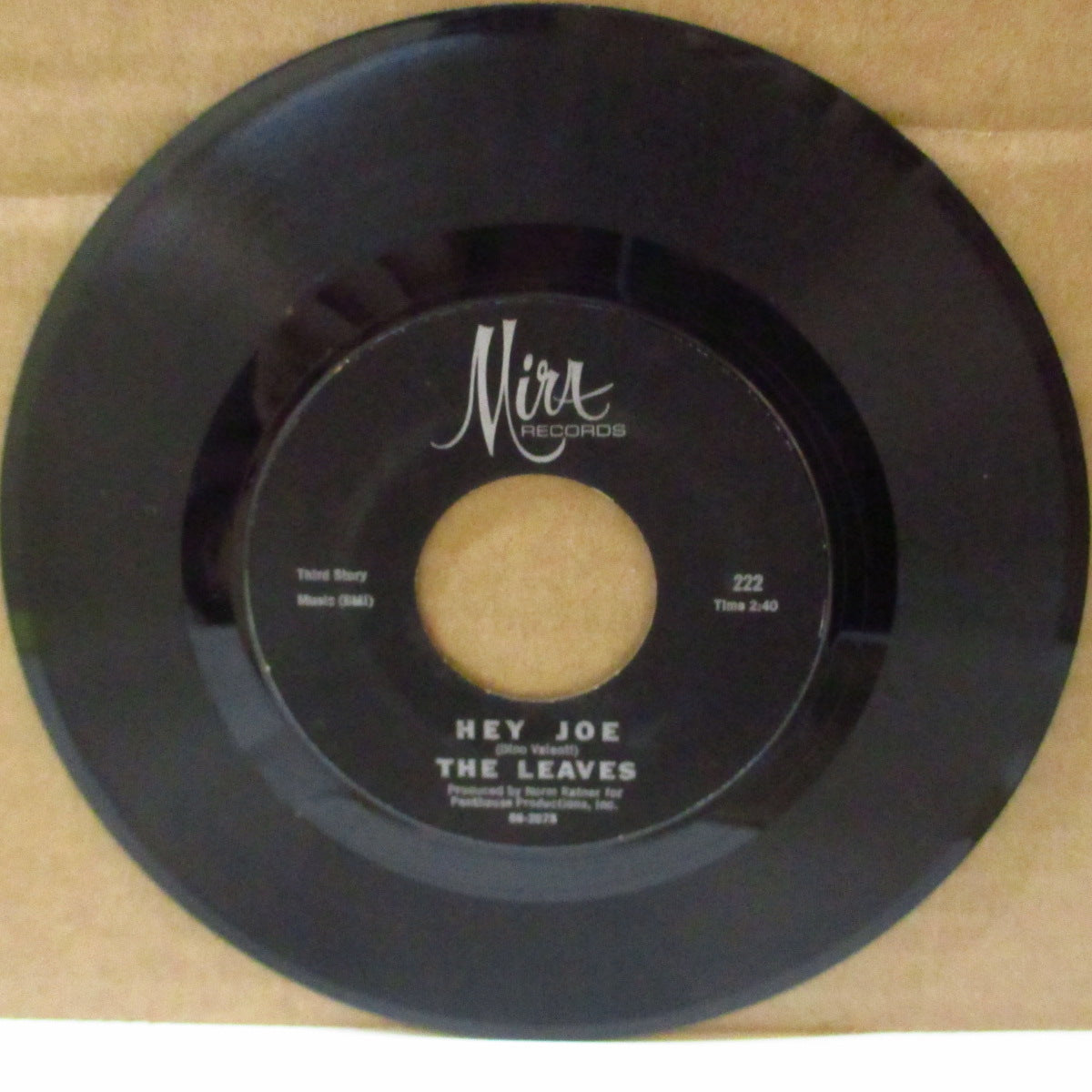 LEAVES, THE (ザ・リーヴス)  - Hey Joe / Funny Little World (US '66 再発「B面曲違いの黒ラベ」7インチ) ガレージクラシック！
