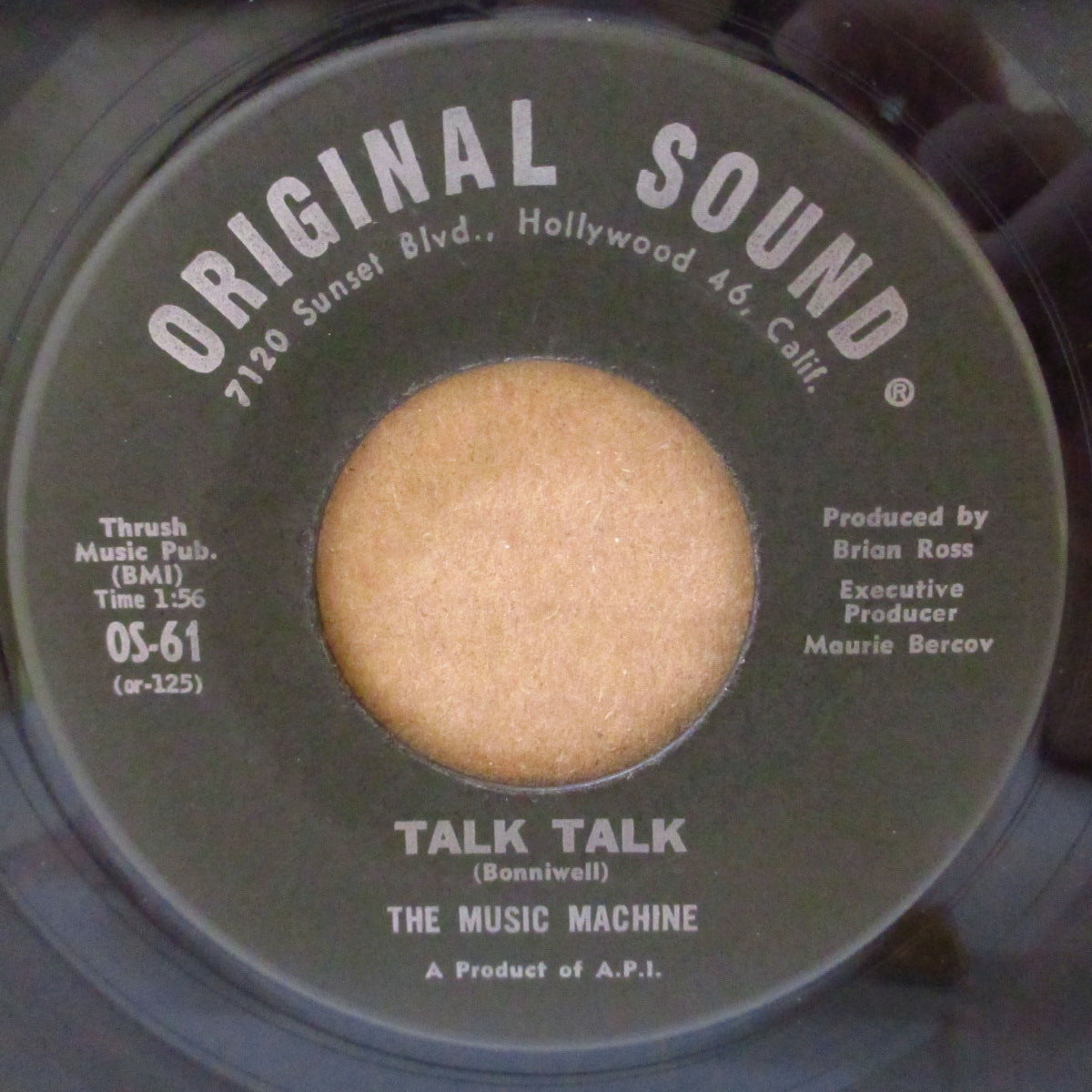 MUSIC MACHINE, THE (ザ・ミュージック・マシーン)  - Talk Talk / Come On In (US '66 再発「銀ロゴ・黒ラベ、7120〜住所ラベ」7インチ)ガレージ・パンク古典！