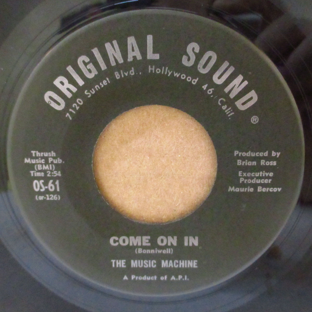 MUSIC MACHINE, THE (ザ・ミュージック・マシーン)  - Talk Talk / Come On In (US '66 再発「銀ロゴ・黒ラベ、7120〜住所ラベ」7インチ)ガレージ・パンク古典！