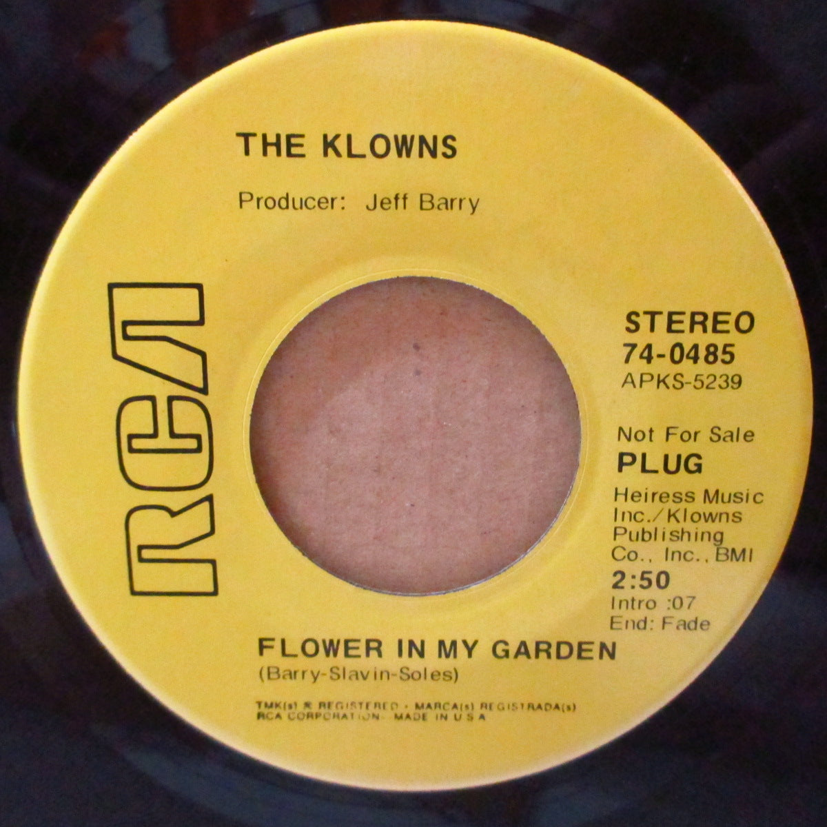 KLOWNS,  THE (ザ・クラウンズ)  - I Don't Believe In Magic (US '71 プロモ・黄ラベ・ステレオ7インチ) サンシャイン・ポップ　＆ノーザン！