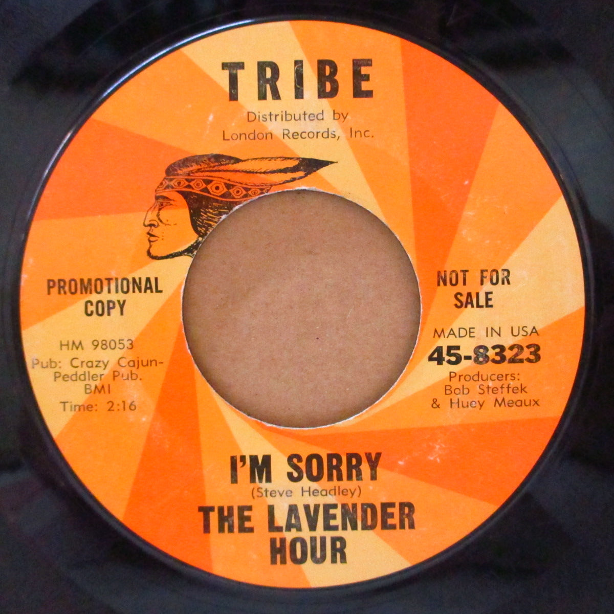 LAVENDER HOUR, THE (ザ・ラヴェンダー・アワー)  - Hang Loose (US '67 トライブ社再発時のプロモ・ラベ・7インチ) アップテンポ・ポップ・ガレージ！