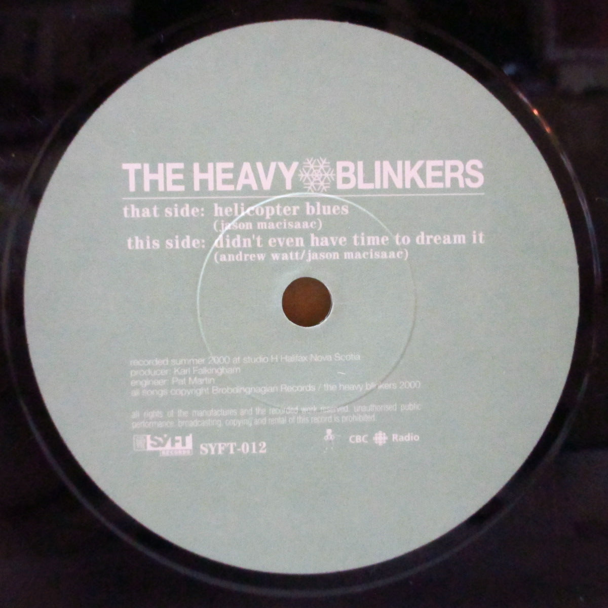 HEAVY BLINKERS, THE (ザ・ヘヴィ・ブリンカーズ)  - Helicopter Blues (Japan オリジナル 7インチ+光沢固紙ジャケ)