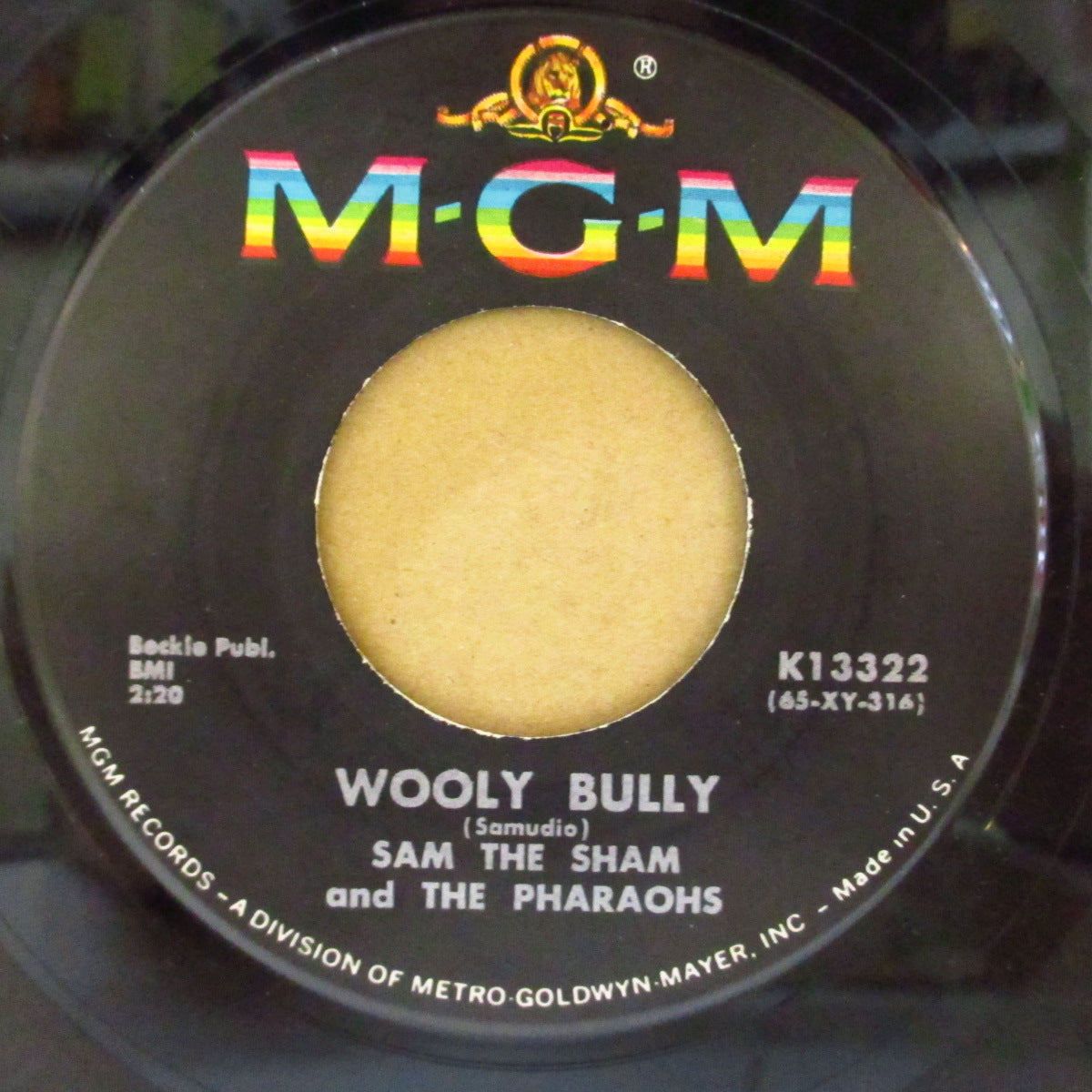 SAM THE SHAM & THE PHARAOHS (サム・ザ・シャム＆ザ・ファラオス)  - Wooly Bully / Ain't Gonna Move (US '65 MGM社初回再発「黒ラベ」7インチ)ガレージ・ダンス名曲！