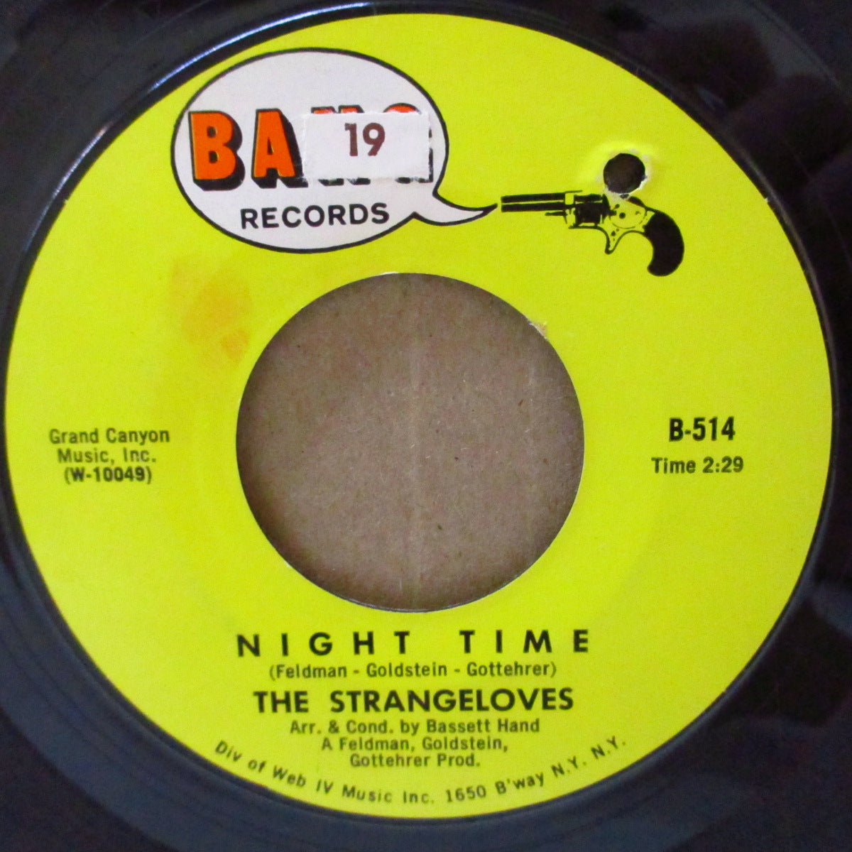 STRANGELOVES, THE (ザ・ストレンジラブス)  - Night Time (US '65 オリジナル 7インチ)「ナゲッツ」収録ガレージ・クラシック！