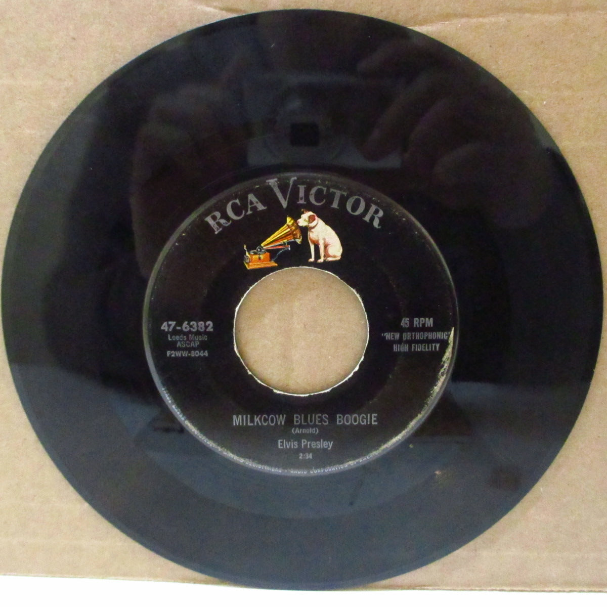 ELVIS PRESLEY (エルヴィス・プレスリー)  - Milkcow Blues Boogie (US '55 RCAビクター初回再発7インチ)