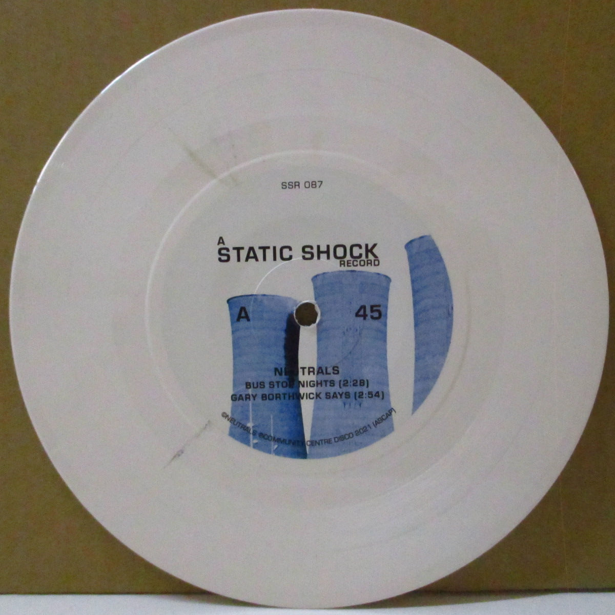 NEUTRALS (ニュートラルズ)  - Bus Stop Nighta E.P. (UK '22 限定350枚2ndプレス4曲入り「ホワイトヴァイナル」 7インチ+光沢ジャケ, ポストカード, コースター)