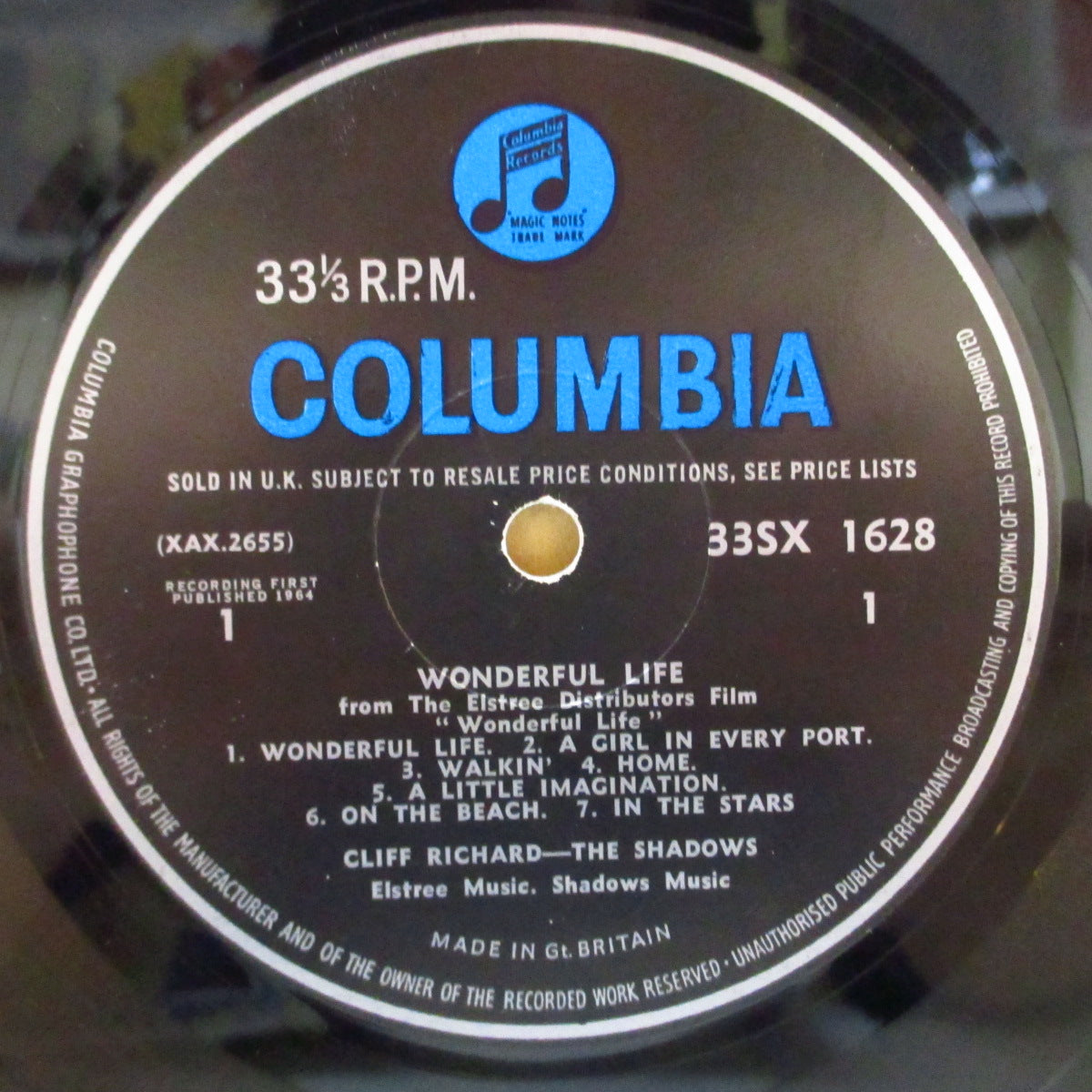 CLIFF RICHARD & THE SHADOWS (クリフ・リチャード & ザ・シャドウズ)  - Wonderful Life (UK '64 初回オリジナル・モノラル LP+インナースリーブ)主演青春映画のサントラ