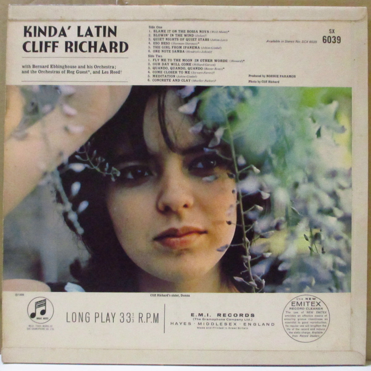 CLIFF RICHARD  (クリフ・リチャード )  - Kinda Latin (UK '66 オリジナル・モノラル LP)ラテン、ボサノヴァに挑戦した名作