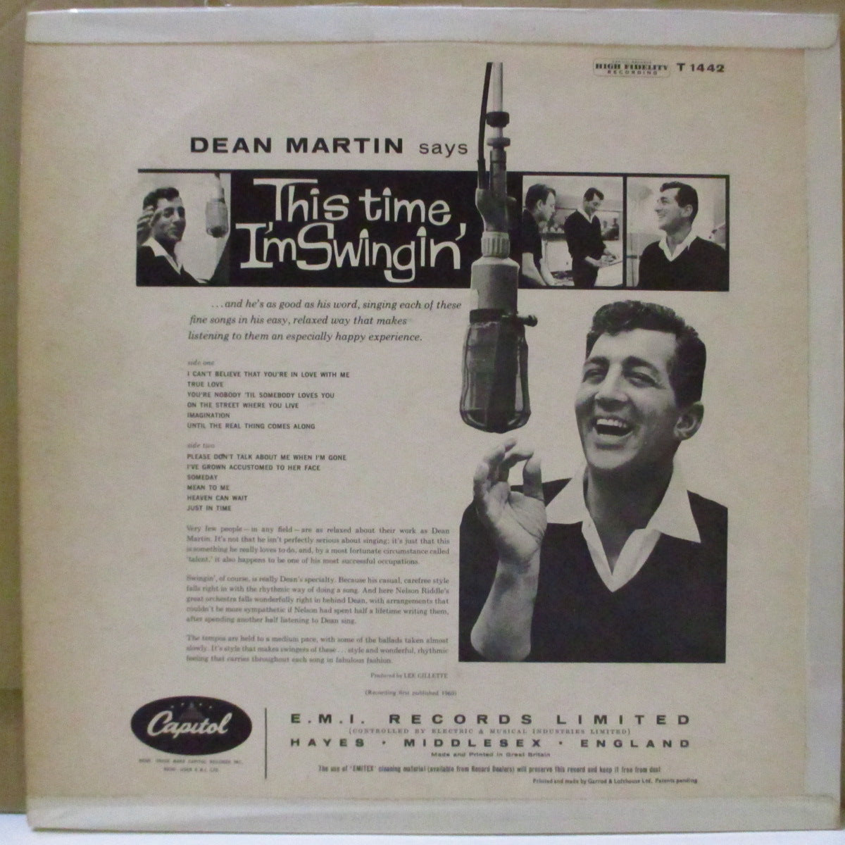DEAN MARTIN (ディーン・マーティン)  - This Time I'm Swingin' (UK '60 オリジナル・モノラル LP)