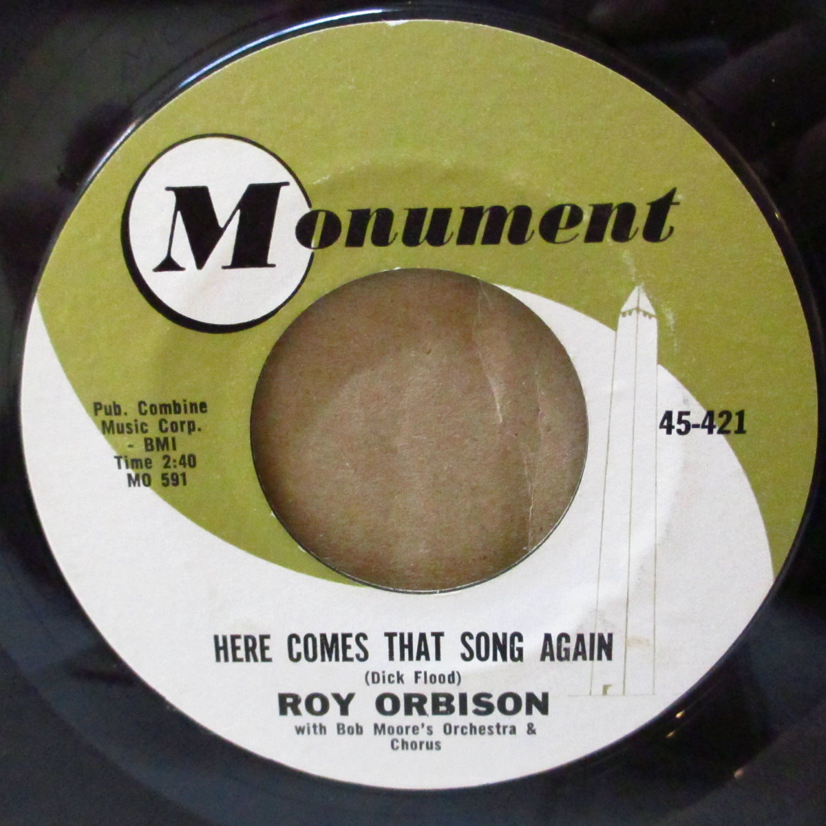 ROY ORBISON (ロイ・オービソン)  - Only The Lonely (US '60 オリジナル 7インチ) 大ヒット哀愁美メロ・ティーンポップ大名曲！& 哀愁バラッド！