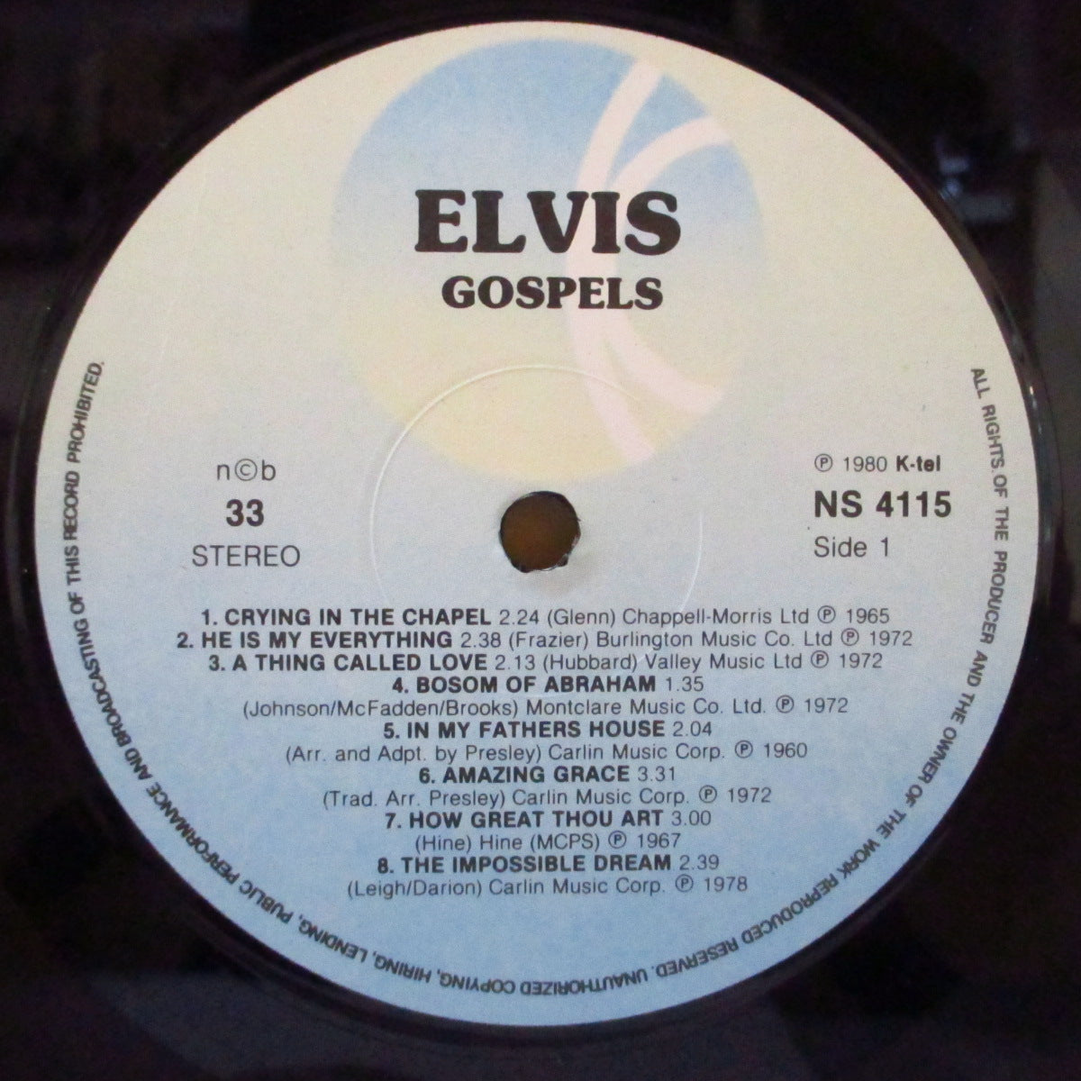 ELVIS PRESLEY (エルヴィス・プレスリー)  - Elvis Gospel (スカンジナビア：北欧 '80 限定オリジナル LP) 「ゴスペル」トラック編集コンピ