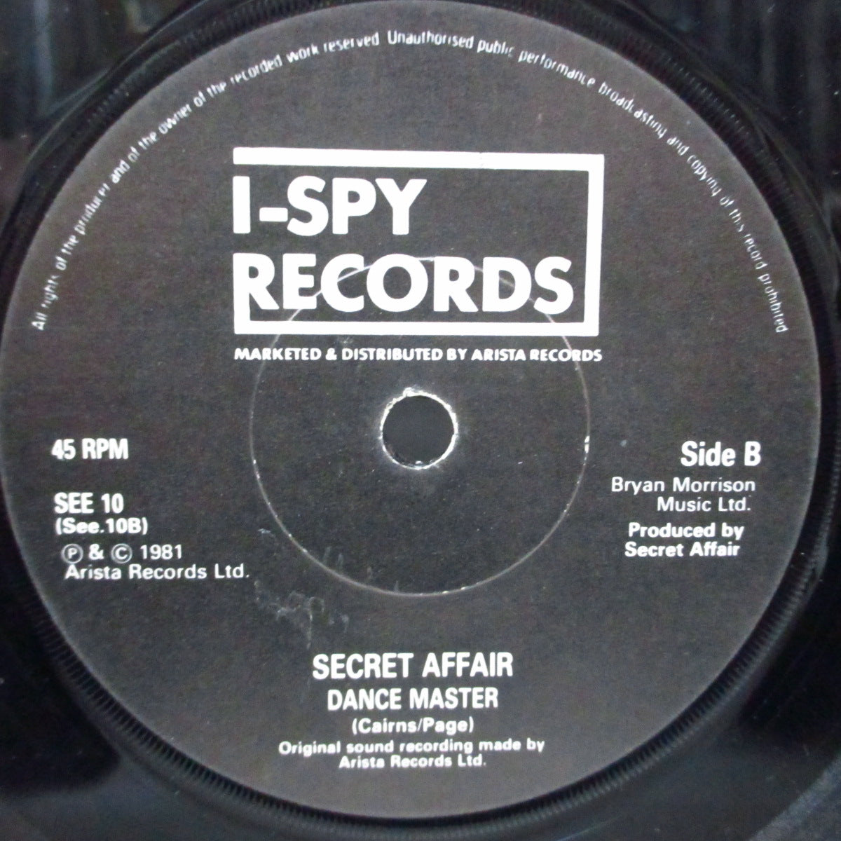 SECRET AFFAIR (シークレット・アフェア)  - Do You Know / Dance Master (UK オリジナル「紙ラベ」7"/カンパニースリーブ）