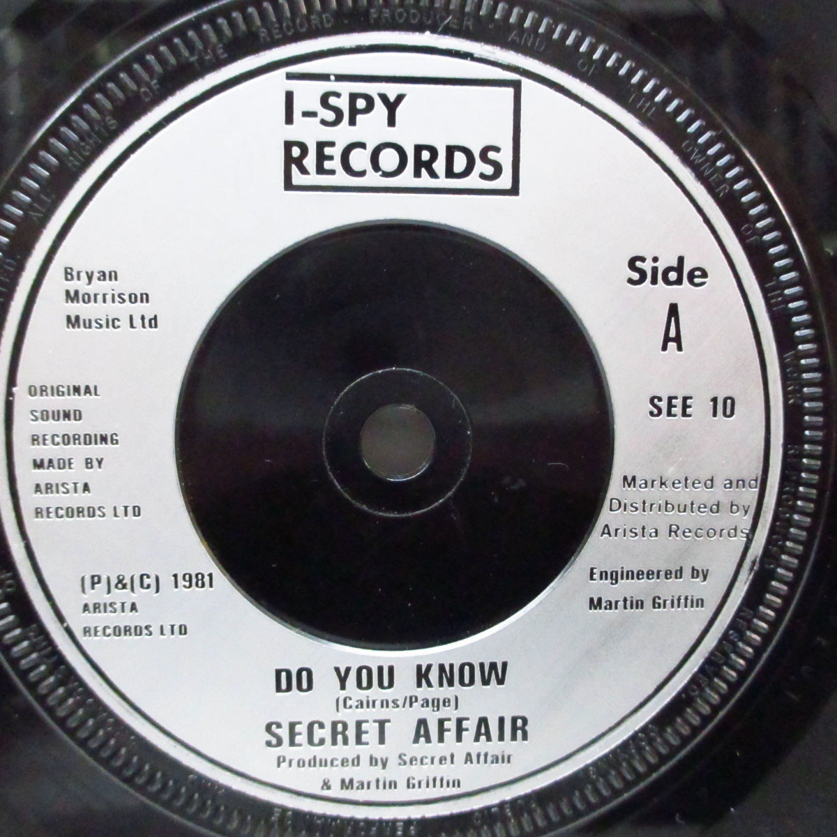 SECRET AFFAIR (シークレット・アフェア)  - Do You Know / Dance Master (UK '81 再発「銀プララベ」7"/カンパニースリーブ）