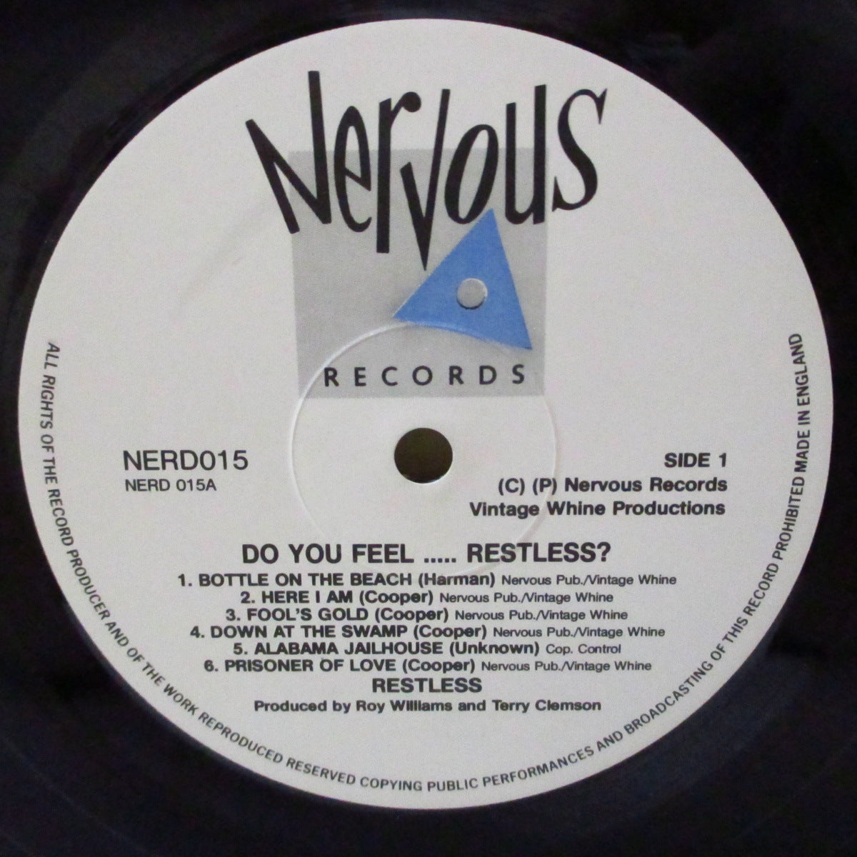 RESTLESS (レストレス)  - Do You Feel Restless? (UK 2ndプレス「白ラベ」」 LP) '84年2ndアルバム