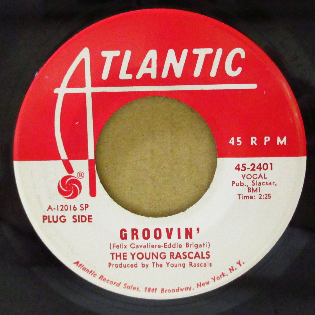 RASCALS (YOUNG), THE (ザ・ヤング・ラスカルズ)  - Groovin' / Sueno (US '67 プロモ赤・白ラベ・バージョン」7インチ)全米1位大名曲！