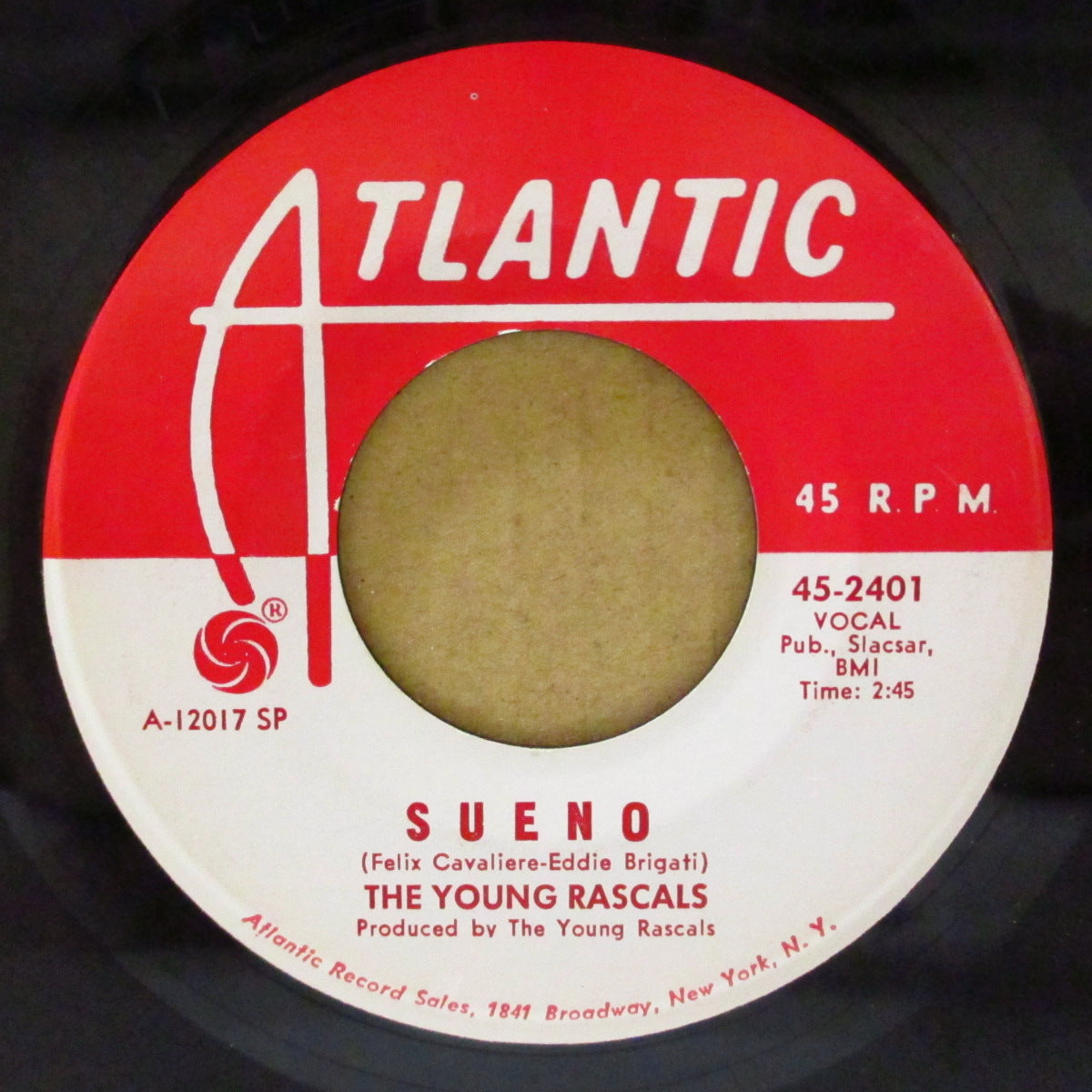 RASCALS (YOUNG), THE (ザ・ヤング・ラスカルズ)  - Groovin' / Sueno (US '67 プロモ赤・白ラベ・バージョン」7インチ)全米1位大名曲！