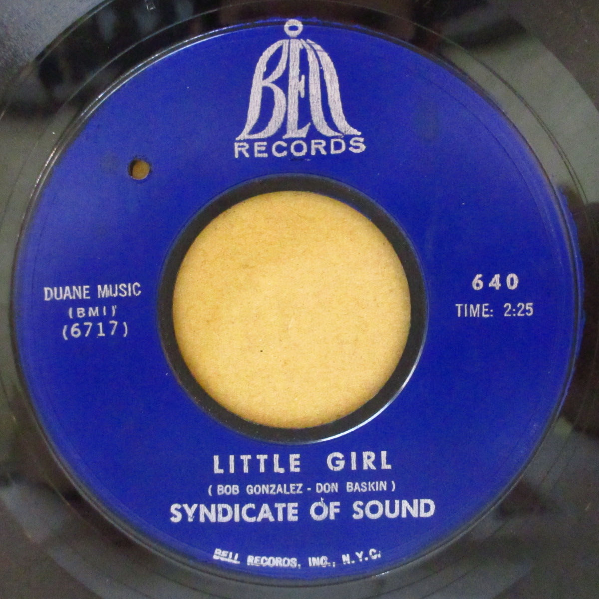 SYNDICATE OF SOUND (シンジケイト・オブ・サウンド)  - Little Girl / You (US '66 ベル社再発 7インチ)アップテンポ・MODガレージ名曲！